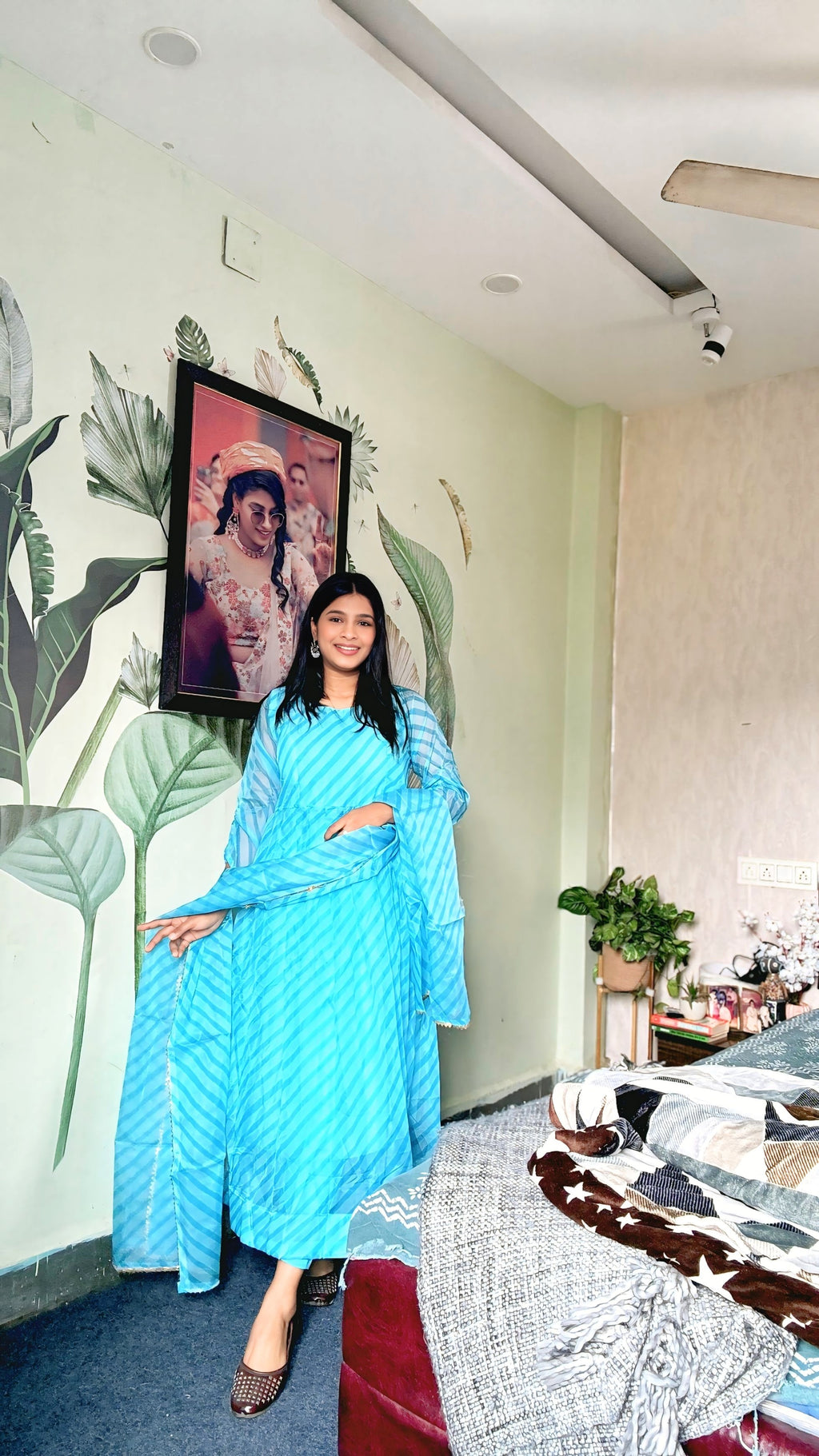 Leheriya Anarkali Suit