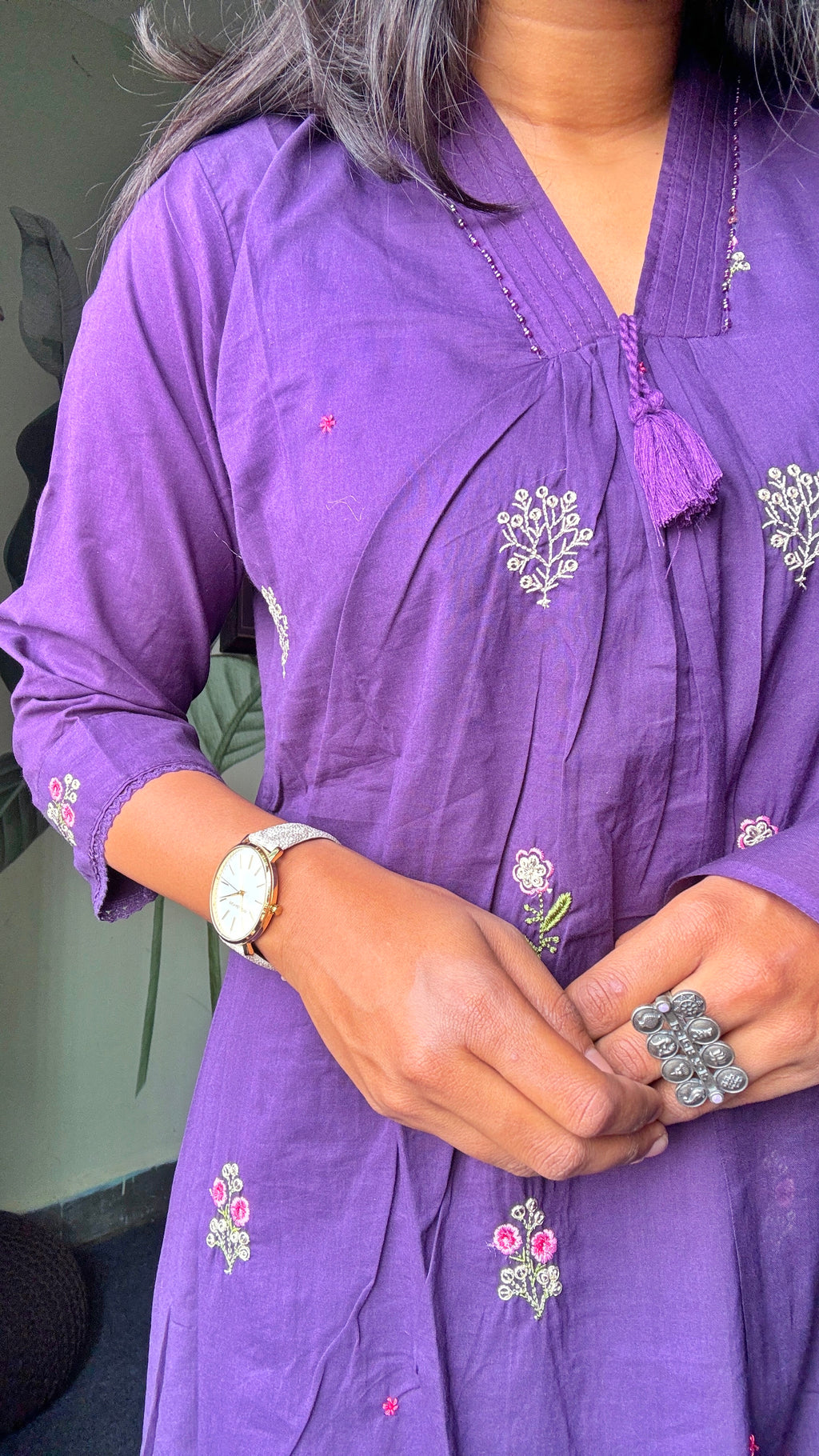 Sia violet A line suit