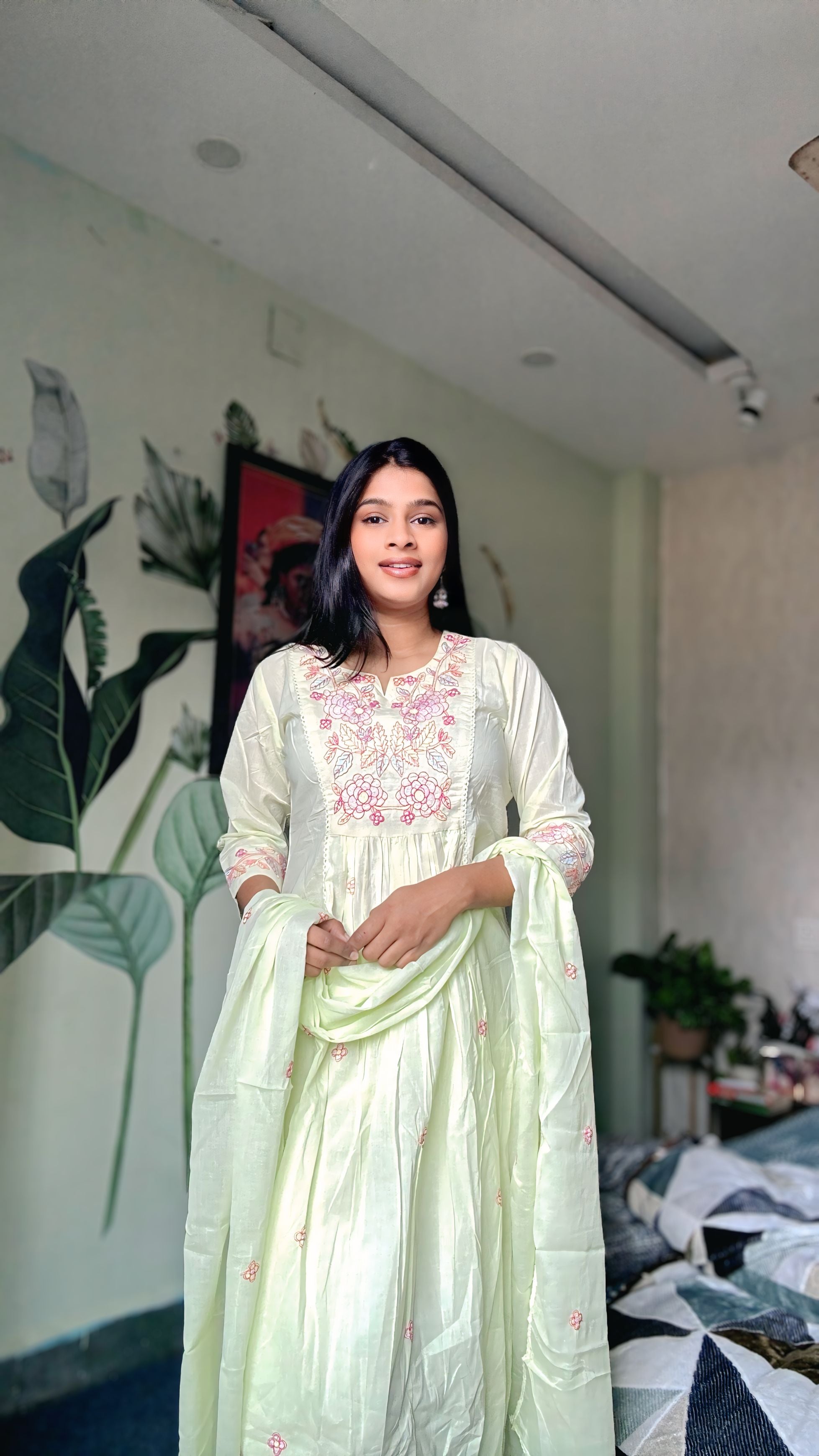 Embroidery Essence A Line Suit