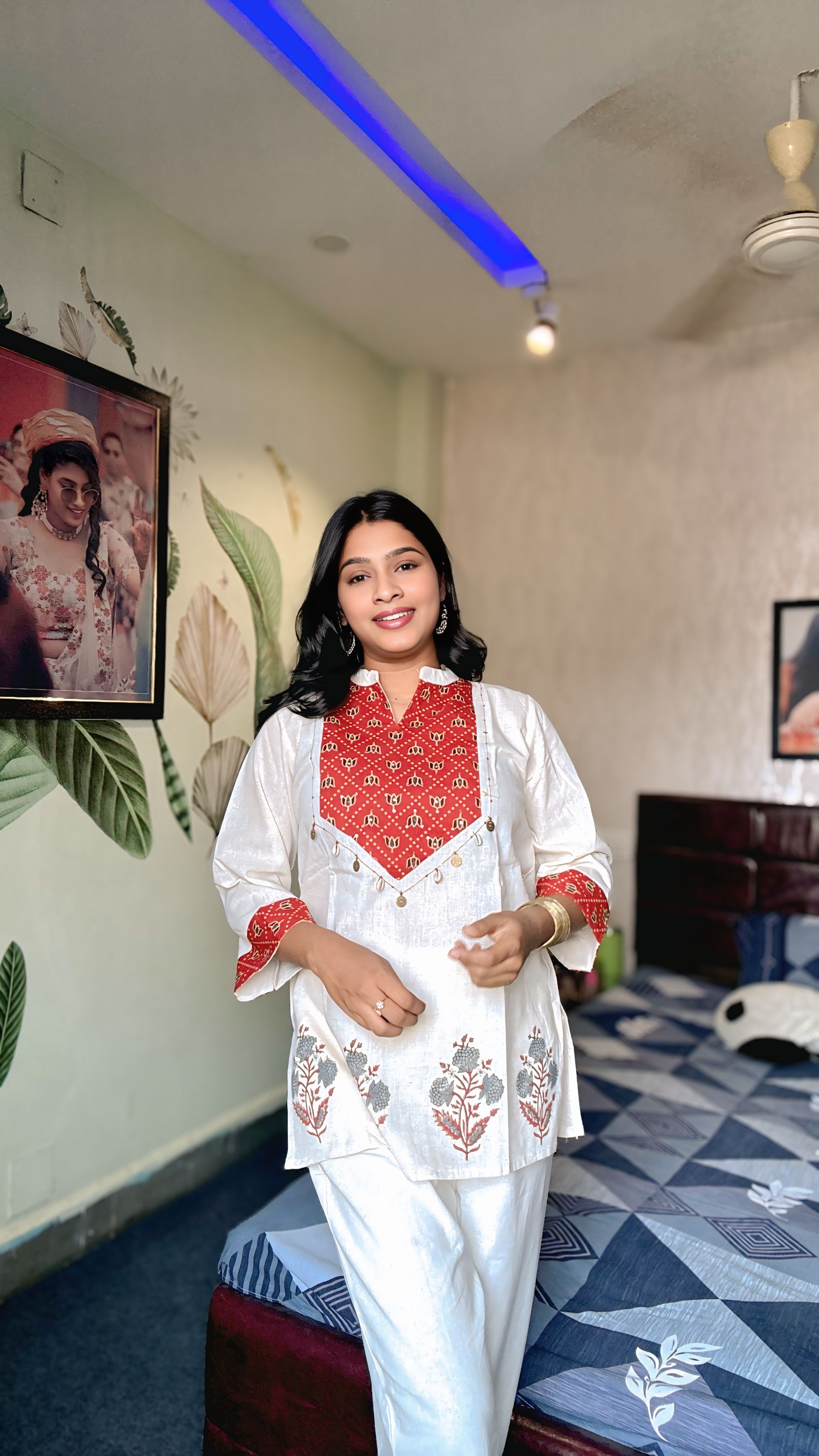Inaya Ajrak Short Kurti