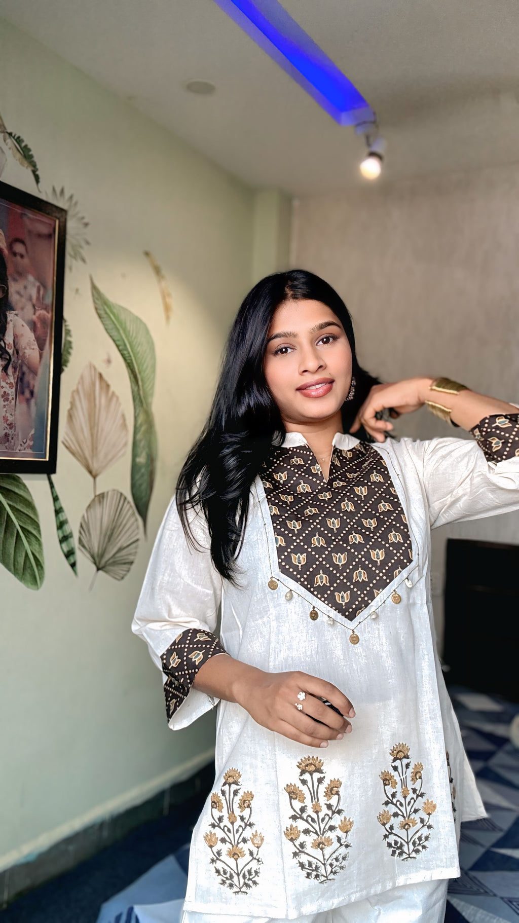 Amara Ajrak Short Kurti