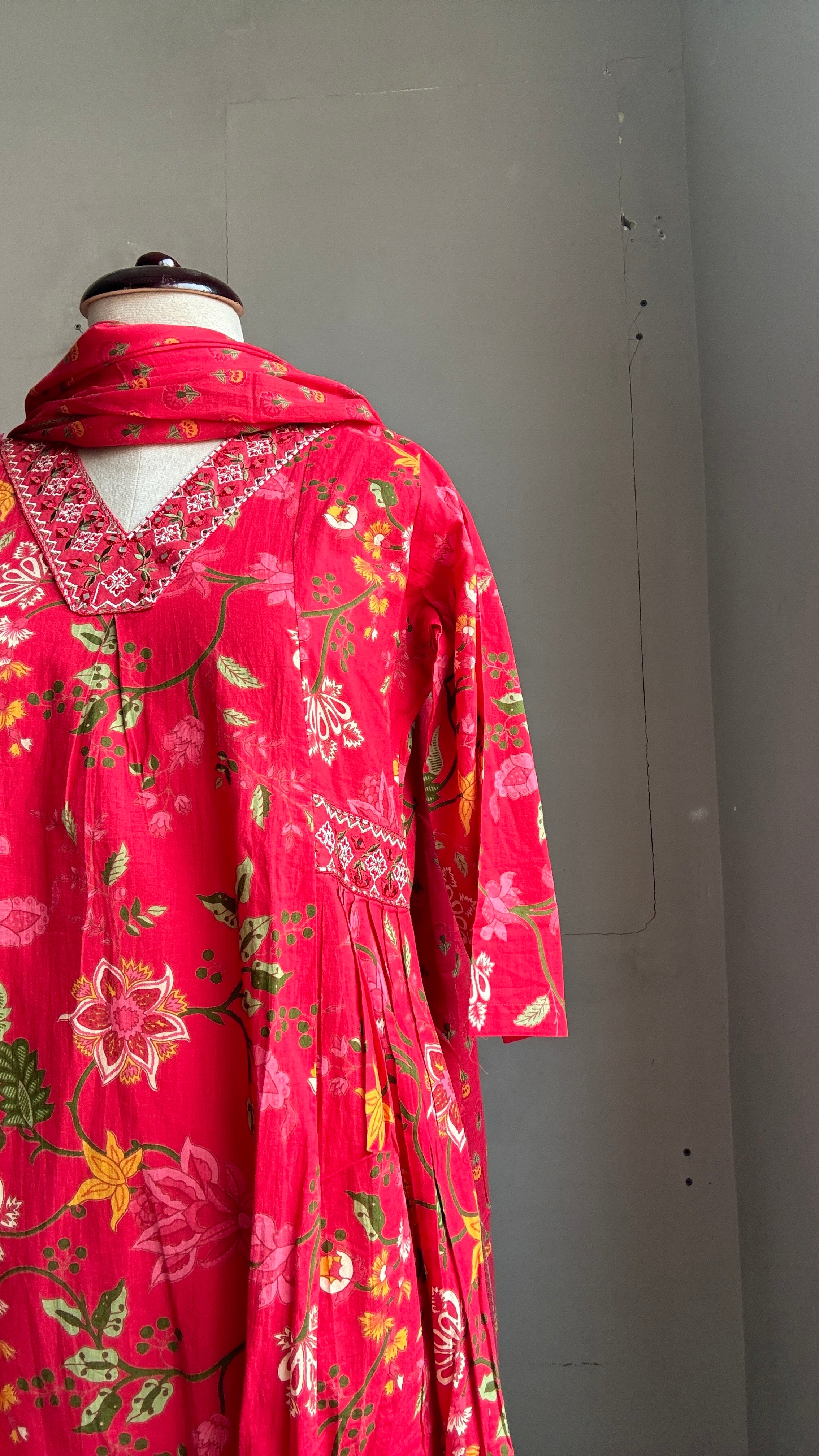 Red Garden A Line Suit