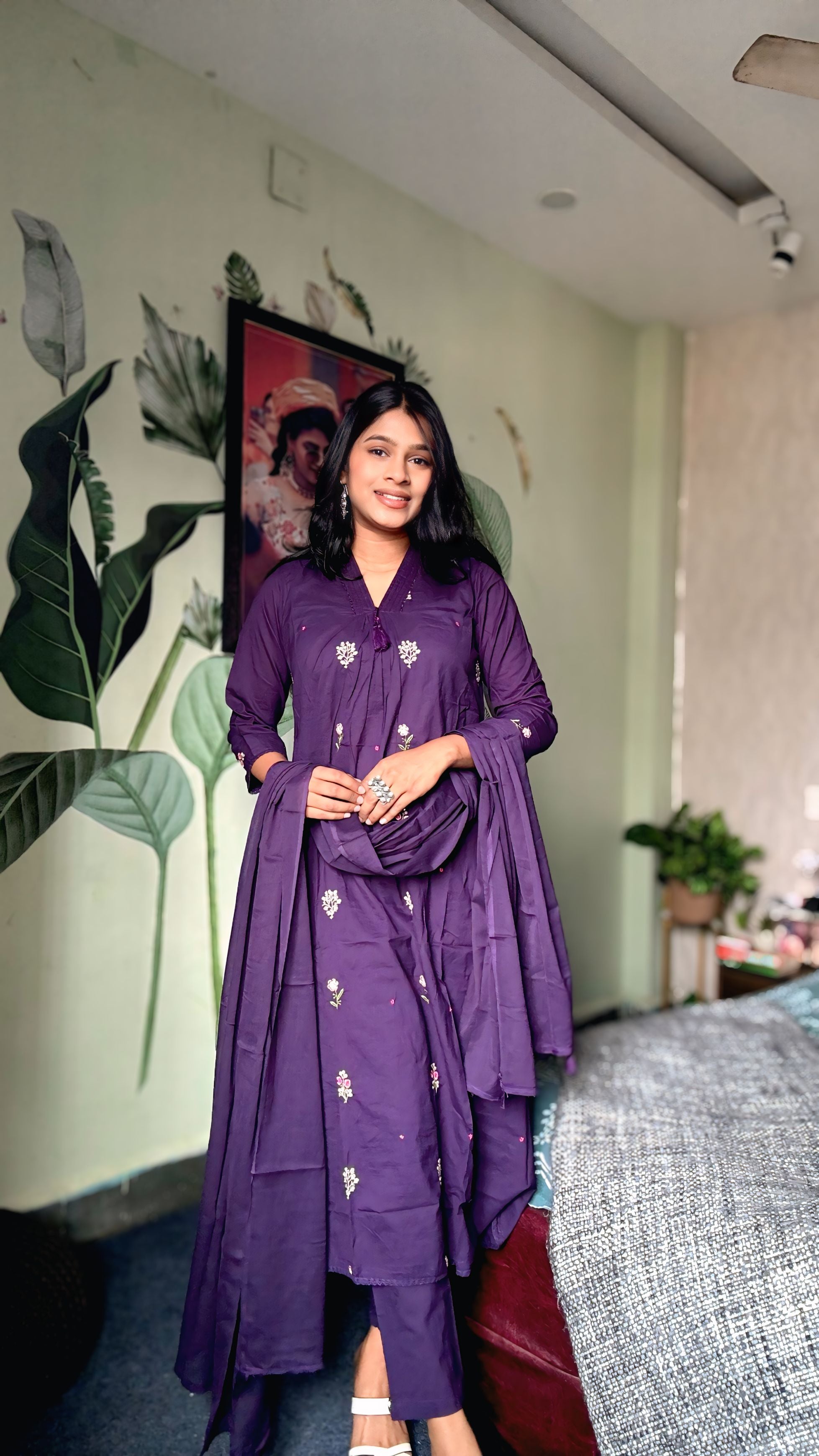 Sia violet A line suit