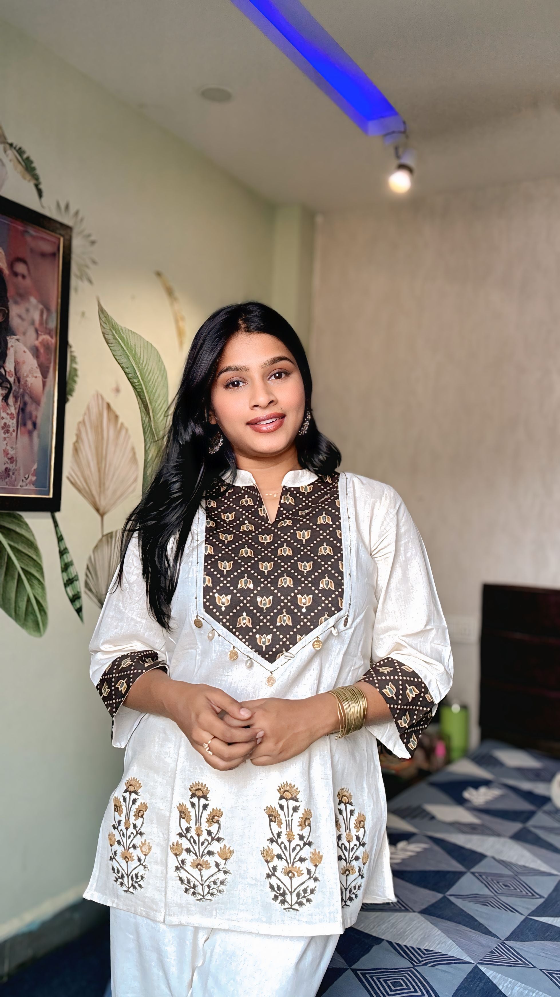 Amara Ajrak Short Kurti
