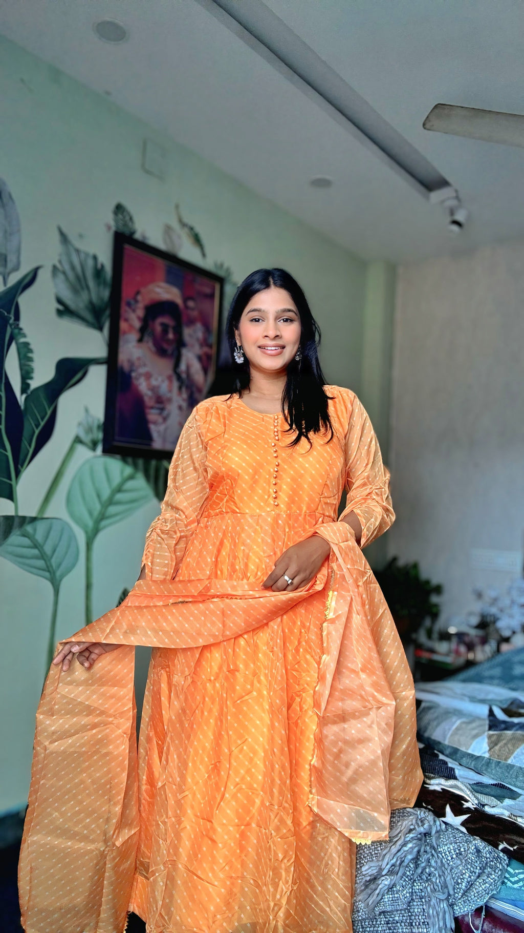Leheriya Anarkali Suit