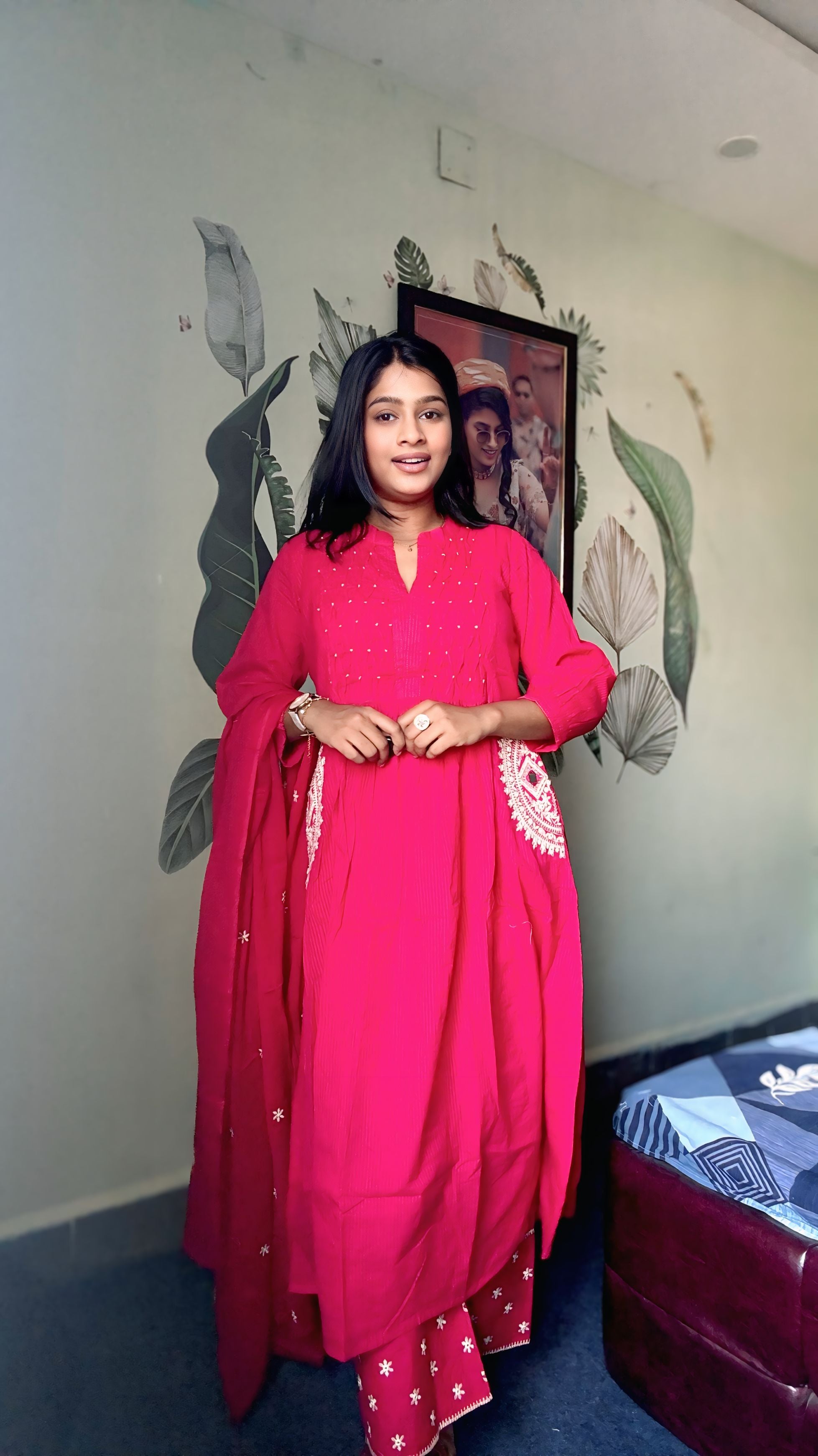 Gulabi Jhalak ALine Set