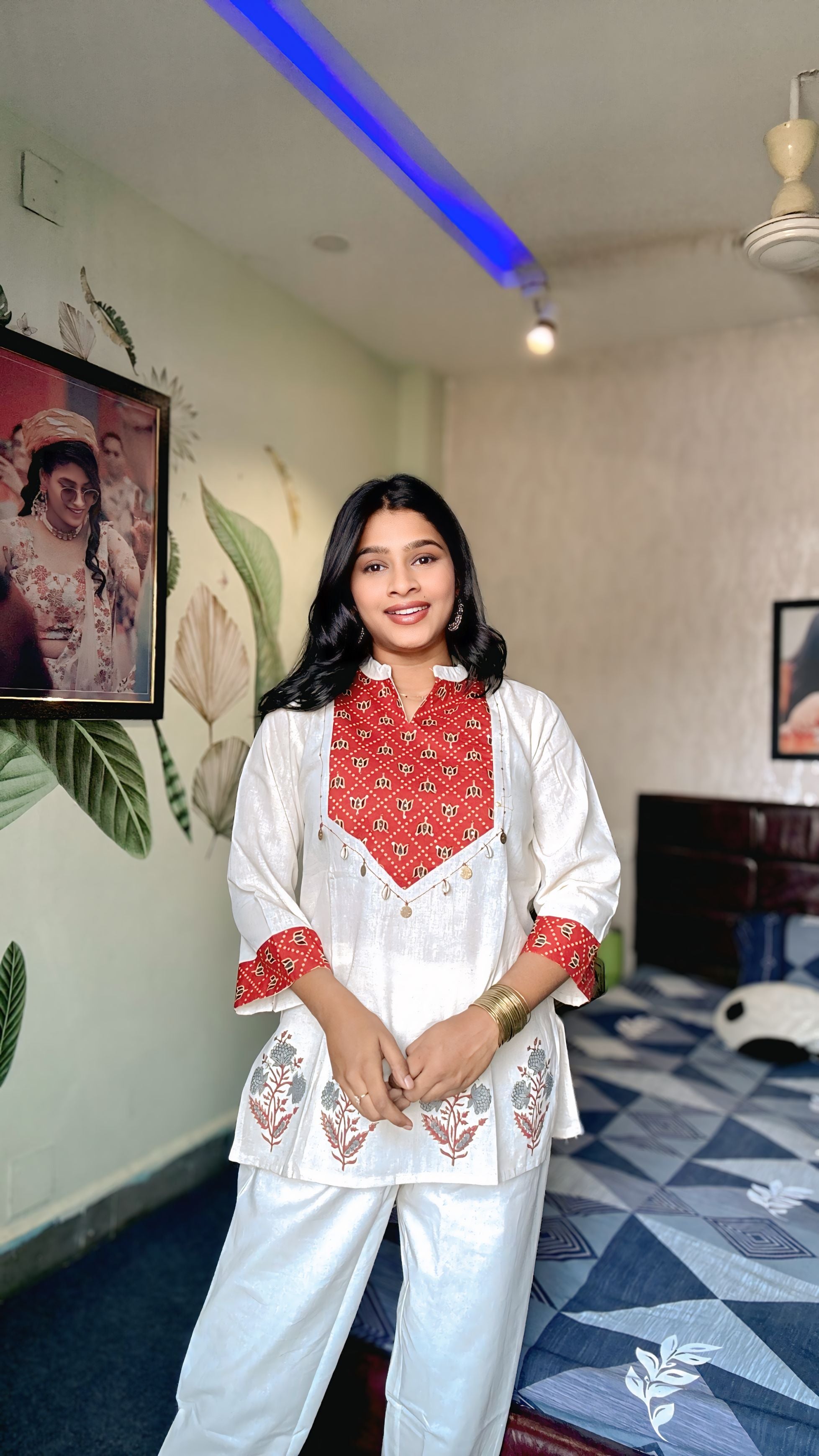 Inaya Ajrak Short Kurti