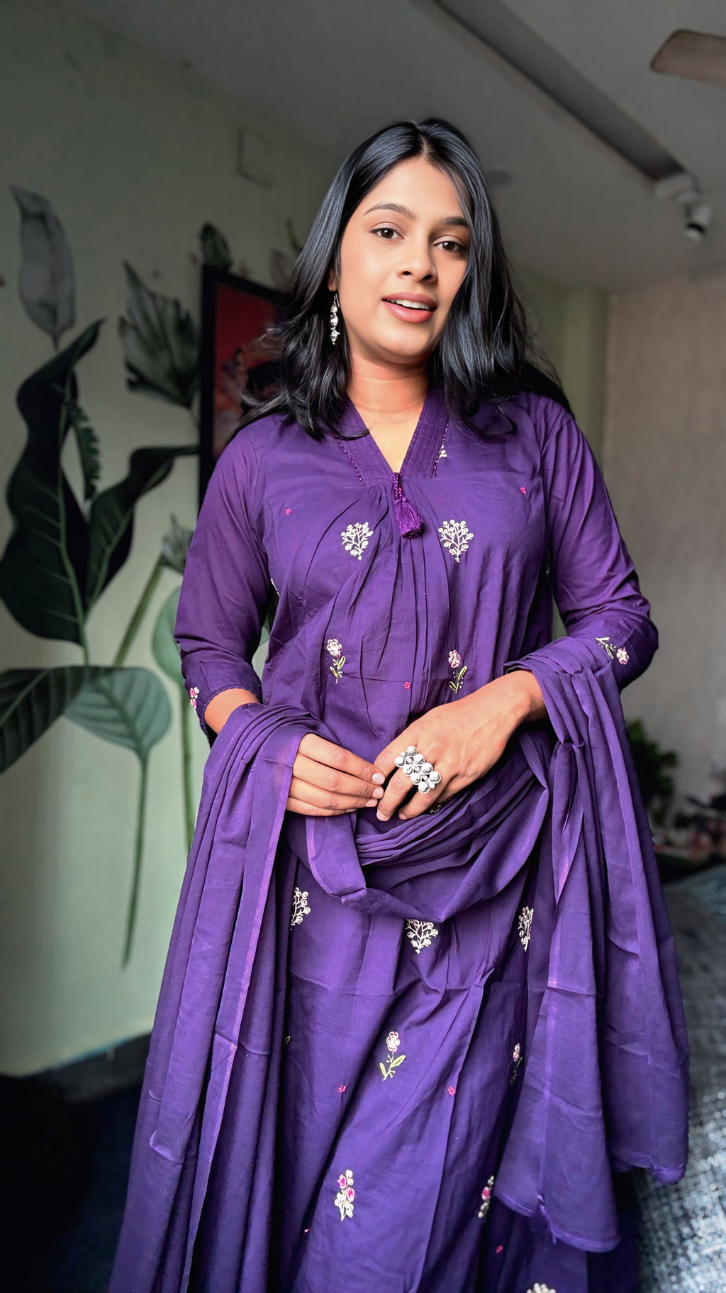 Sia violet A line suit