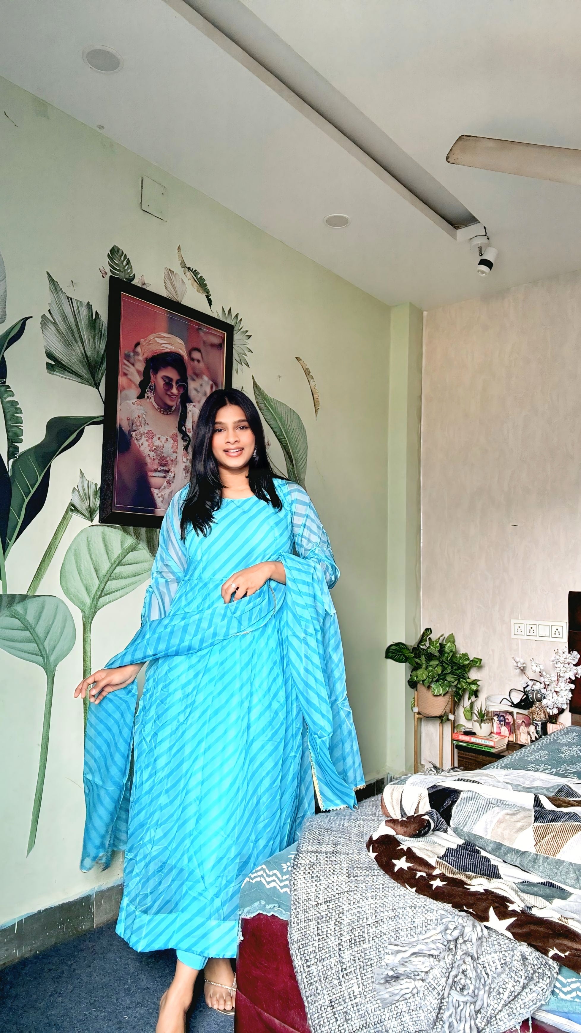 Leheriya Anarkali Suit