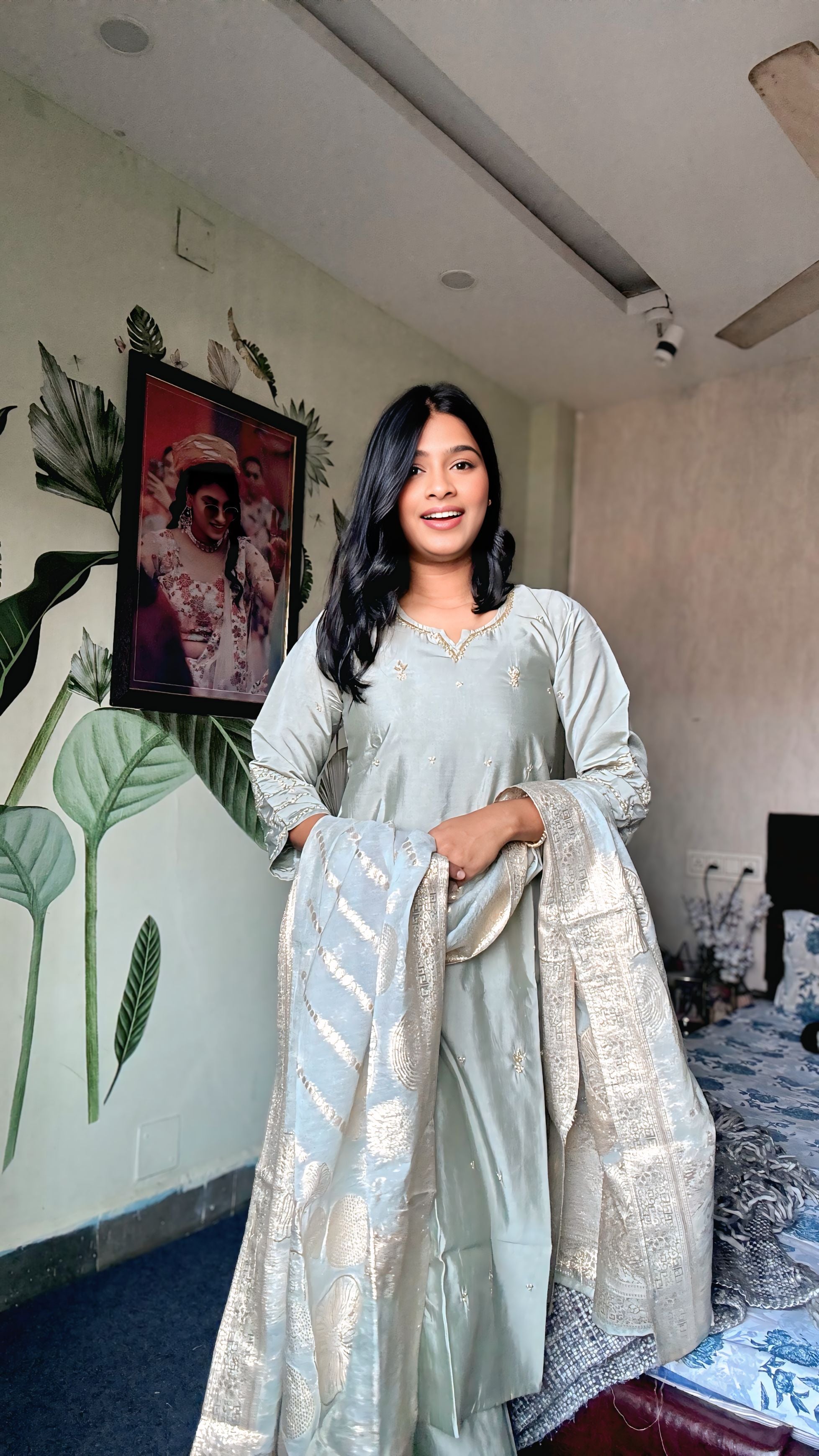 Mint Zari Grace Suit