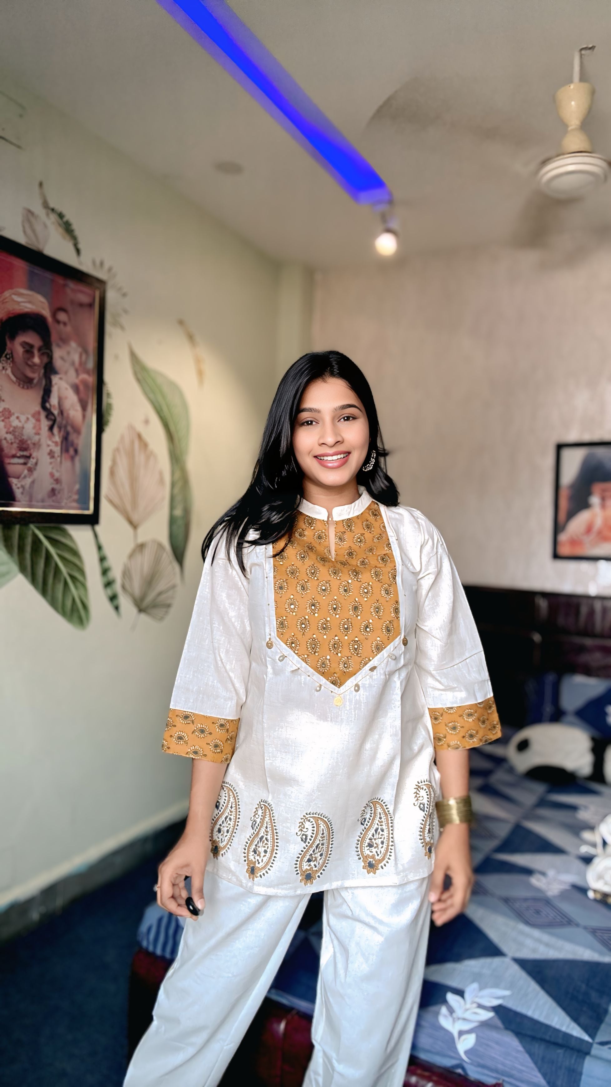 Reya Ajrak Short Kurti