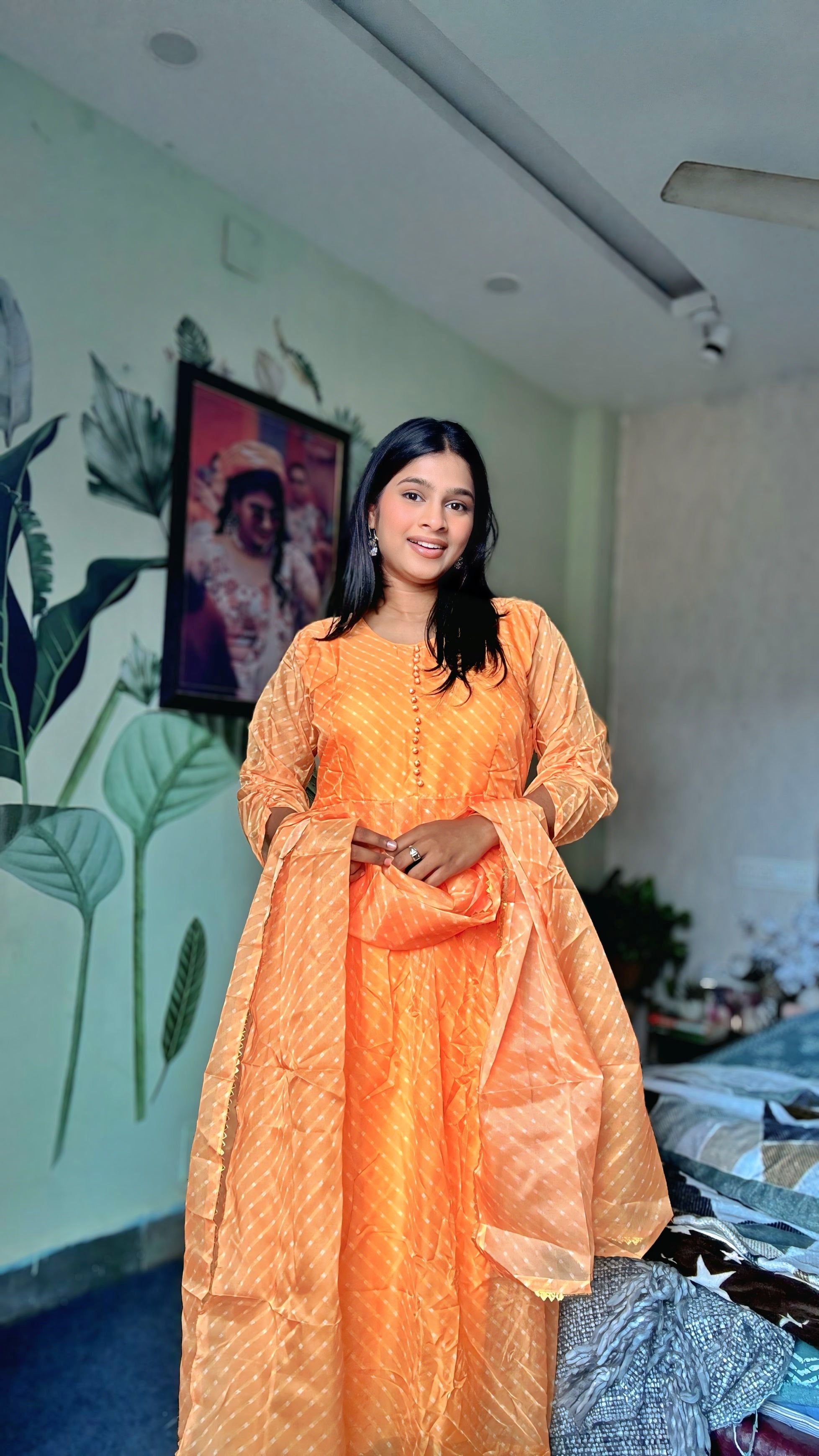 Leheriya Anarkali Suit