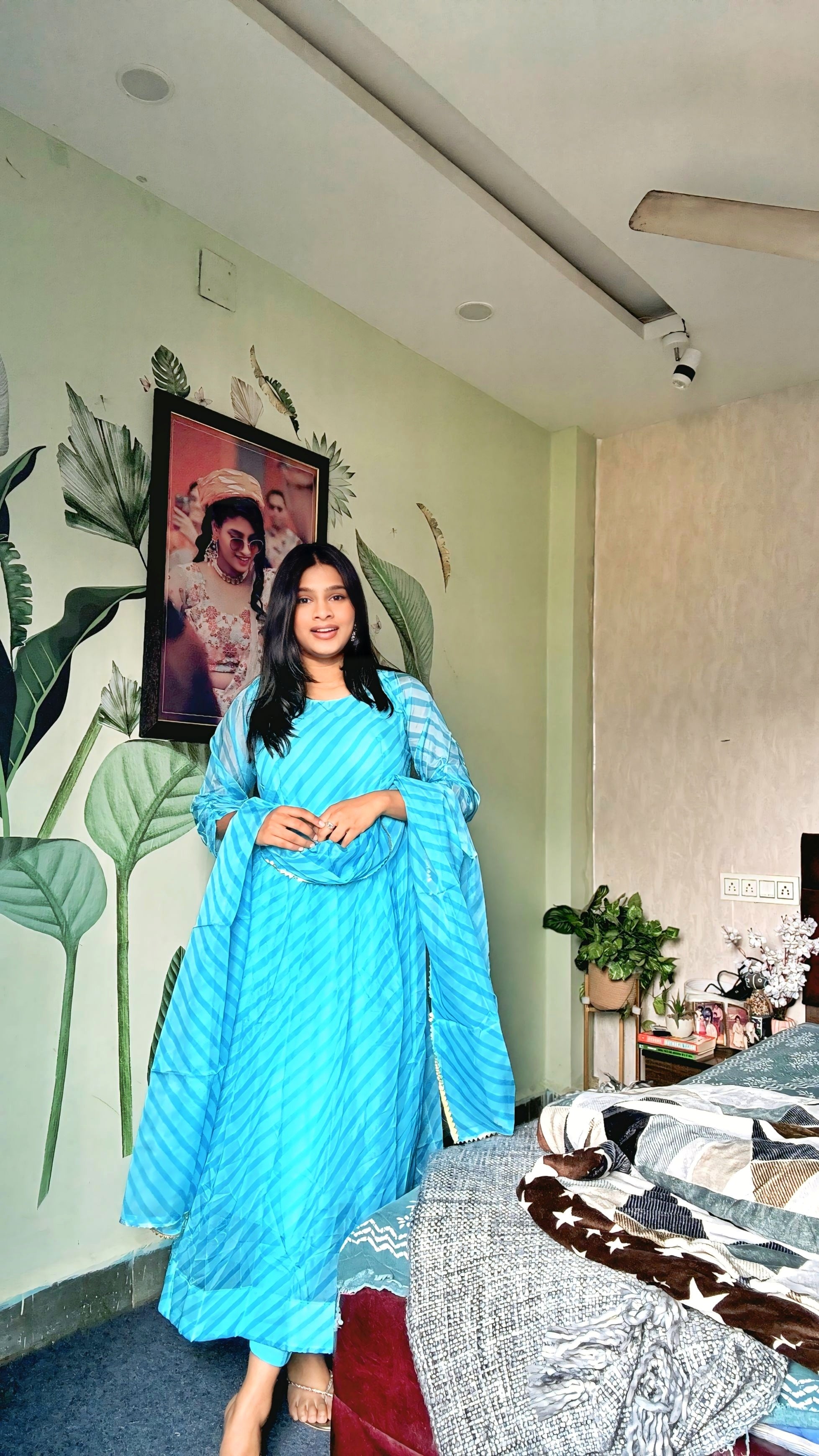 Leheriya Anarkali Suit