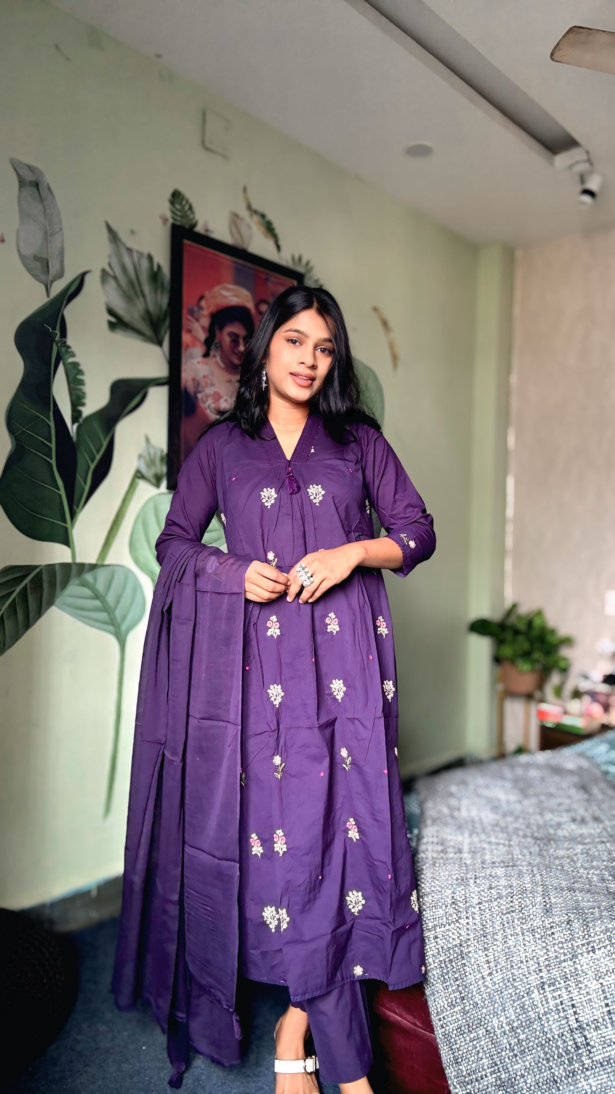 Sia violet A line suit