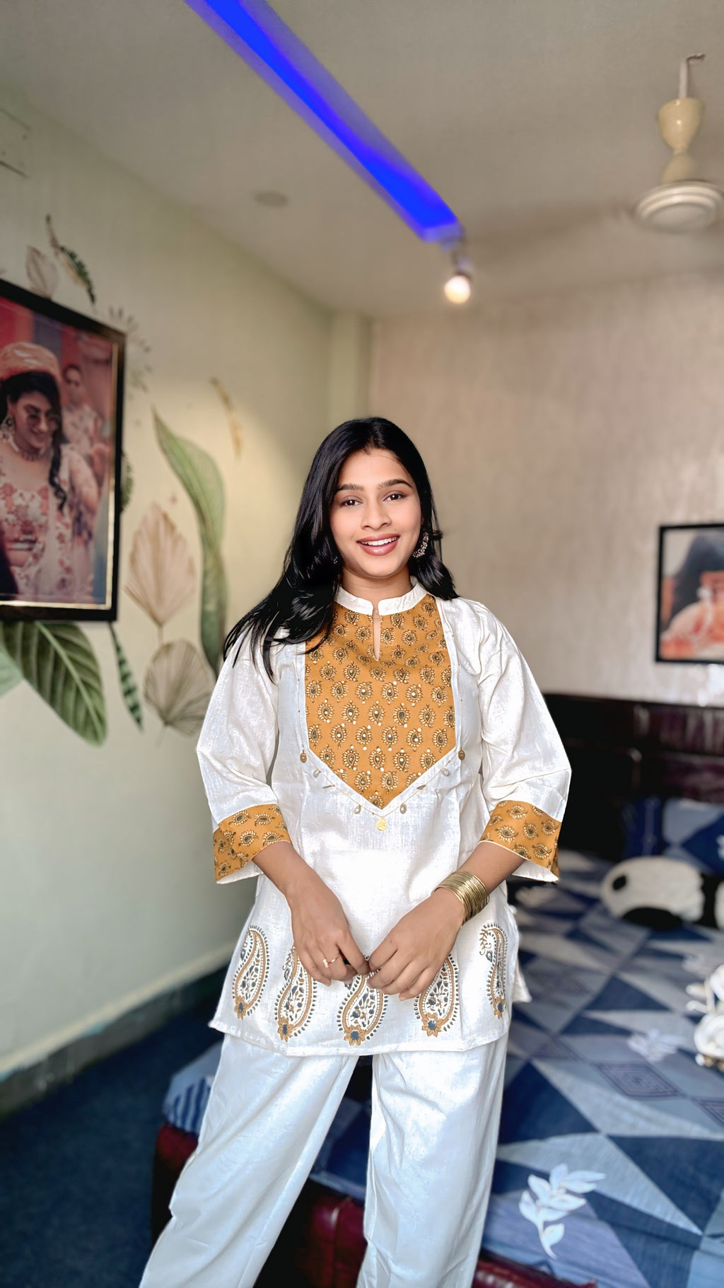 Reya Ajrak Short Kurti