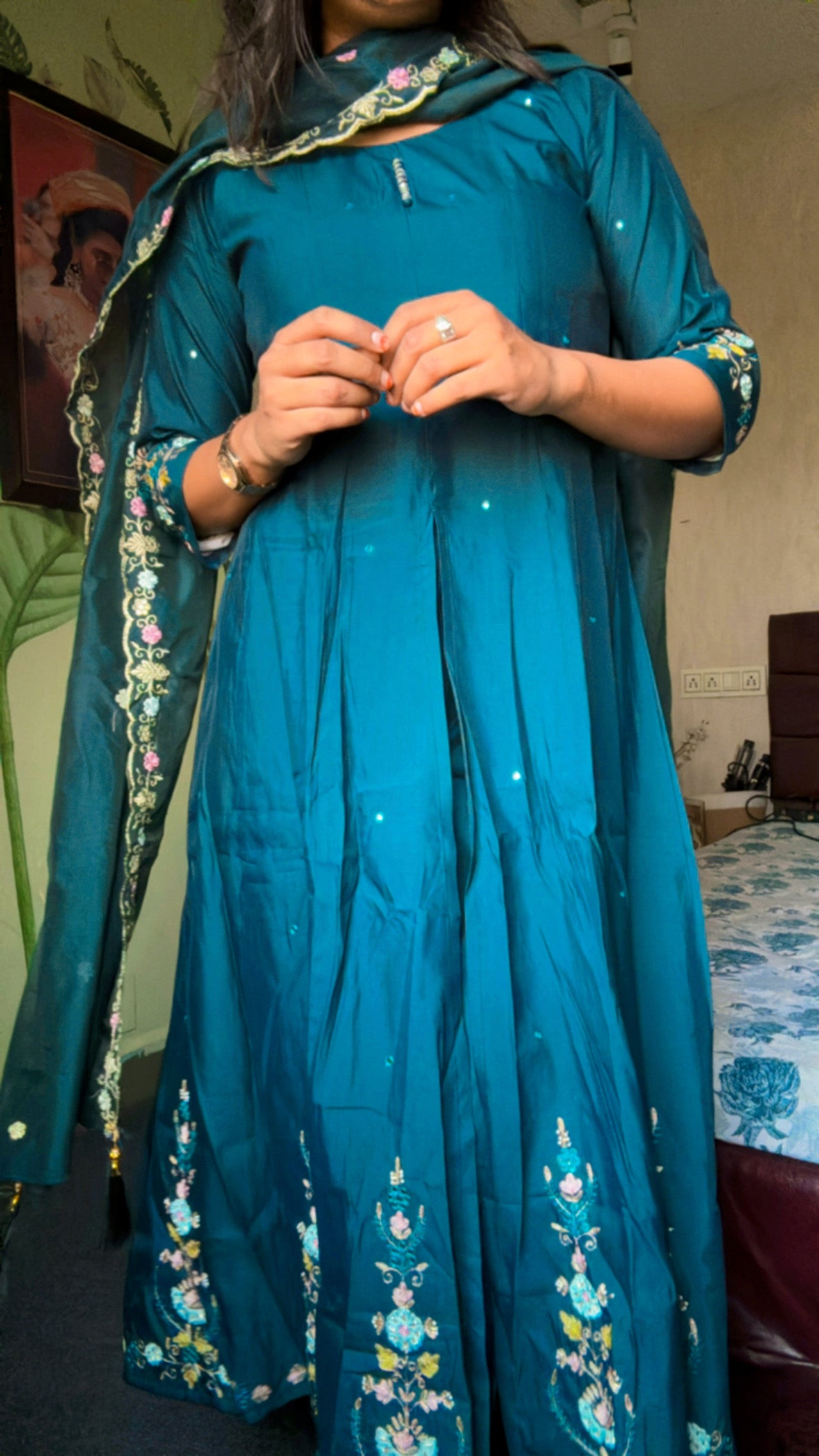 Teal Petal Grace Suit